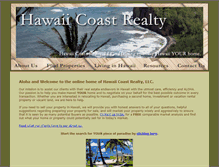 Tablet Screenshot of hawaiicoastrealty.net